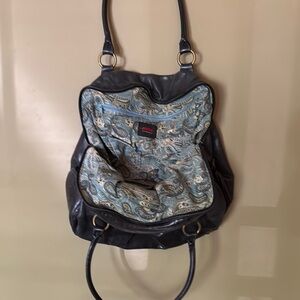 Hobo gray and paisley interior  large work Bag